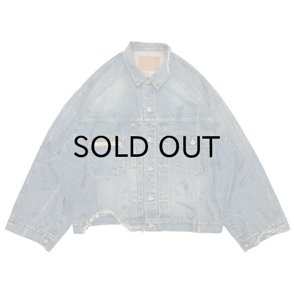 画像1: DAIRIKU (80YEAR DAMAGE DENIM JACKET) INDIGO (1)