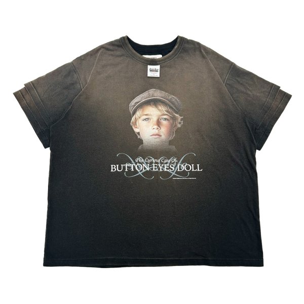 画像1: DAIRIKU (BUTTON EYE DOLL SUNBURN H-S TAG TEE) SUNBURN BLACK (1)