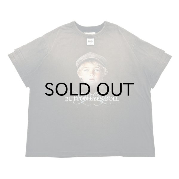 画像1: DAIRIKU (BUTTON EYE DOLL SUNBURN H-S TAG TEE) SUNBURN BLACK (1)