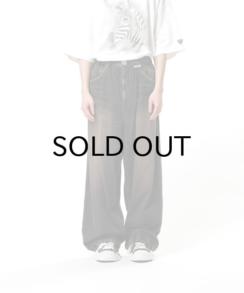 画像1: Maison MIHARA YASUHIRO (Light Denim Wide Pants) BLACK (1)