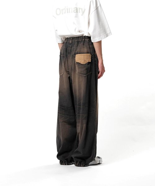 画像2: Maison MIHARA YASUHIRO (Light Denim Wide Pants) BLACK (2)