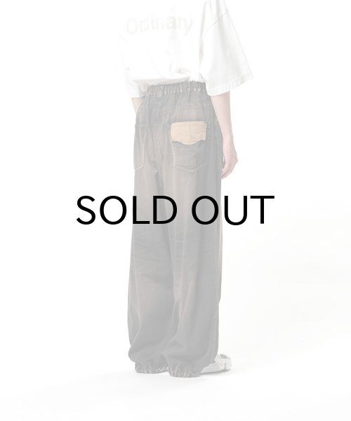 画像2: Maison MIHARA YASUHIRO (Light Denim Wide Pants) BLACK (2)