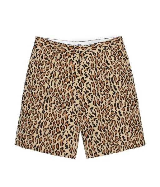 画像2: WACKO MARIA (DICKIES LEOPARD PLEATED SHORT TROUSERS) BEIGE (2)