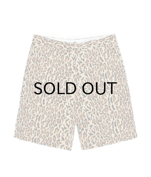 画像2: WACKO MARIA (DICKIES LEOPARD PLEATED SHORT TROUSERS) BEIGE (2)