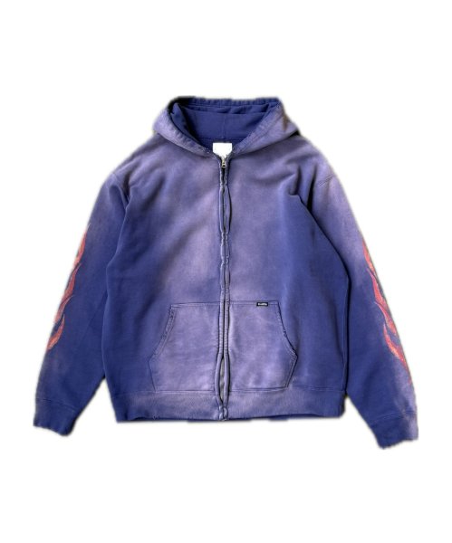 画像1: KAMIYA (“CRAYON FLAME KMY” Zip Hoodie) NAVY (1)