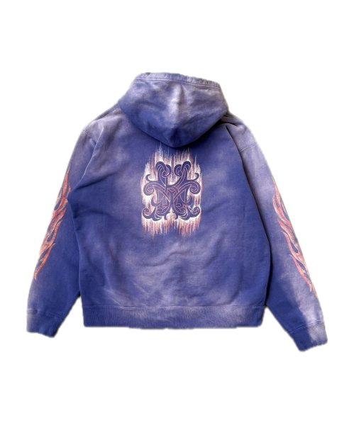 画像2: KAMIYA (“CRAYON FLAME KMY” Zip Hoodie) NAVY (2)