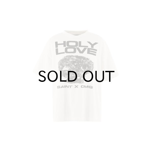 画像1: SAINT Mxxxxxx (KK_SS T-SHIRT_HOLY LOVE) WHITE (1)