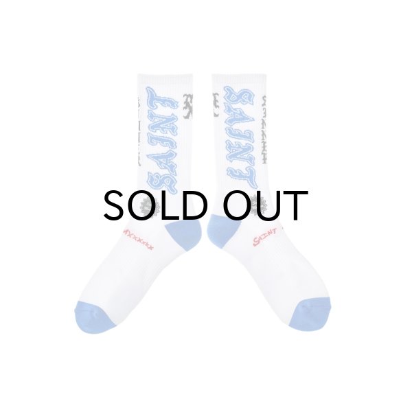 画像1: SAINT Mxxxxxx (SOCKS_SAINT) WHITE-BLUE (1)