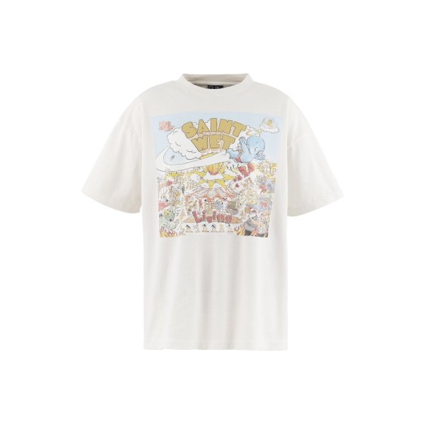 画像1: SAINT Mxxxxxx (SS T-SHIRT_SAINT WET) WHITE (1)