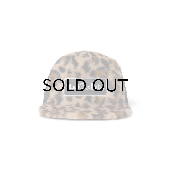 画像1: BLACK EYE PATCH (FAUX FUR LEOPARD PATTERNED TRUCKER CAP) MULTI (1)