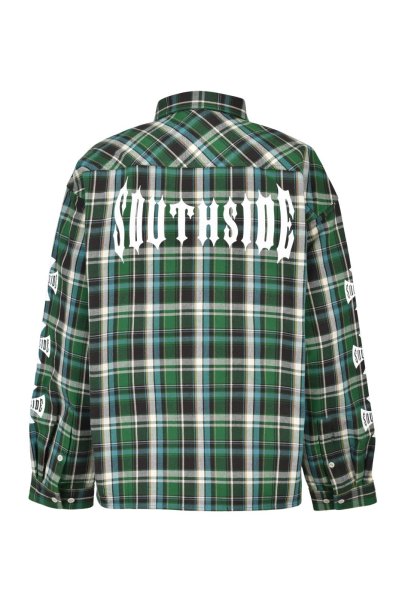 画像2: BREATH (SOUTHSIDE CROSS CHECK SHIRT) GREEN (2)