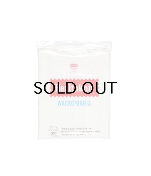 画像1: WACKO MARIA (HEALTHKNIT HENRY NECK T-SHIRT) WHITE (1)