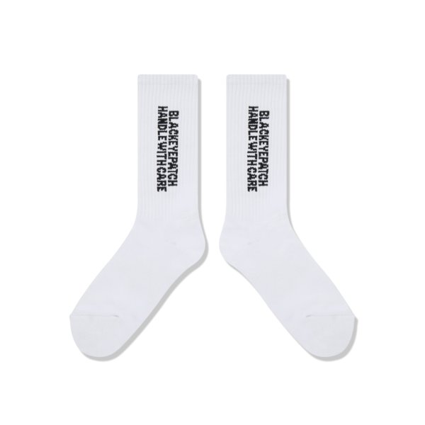 画像3: BLACK EYE PATCH (HWC SOCKS) WHITE (3)