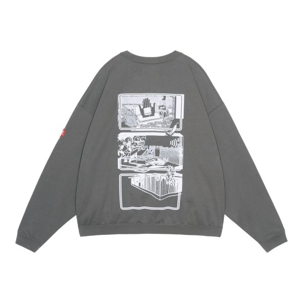 画像2: C.E (MD Clean Room LIGHT BIG CREW NECK) CHARCOAL (2)