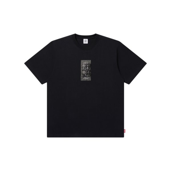 画像1: BLACK EYE PATCH (RHINESTONE GRAYSCALE HWC LABEL TEE) BLACK (1)
