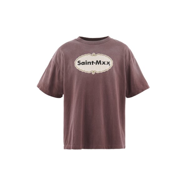 画像1: SAINT Mxxxxxx (SS T-SHIRT_MXX) BURGUNDY (1)