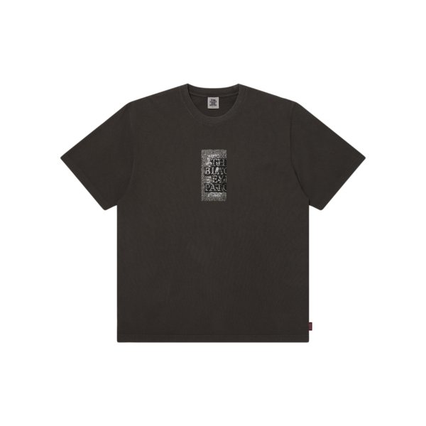 画像1: BLACK EYE PATCH (RHINESTONE GRAYSCALE HWC LABEL TEE) P.CHARCOAL (1)