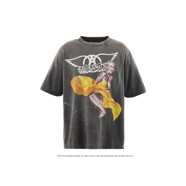 画像1: SAINT Mxxxxxx (AS_SS T-SHIRT_AEROSMITH) BLACK (1)