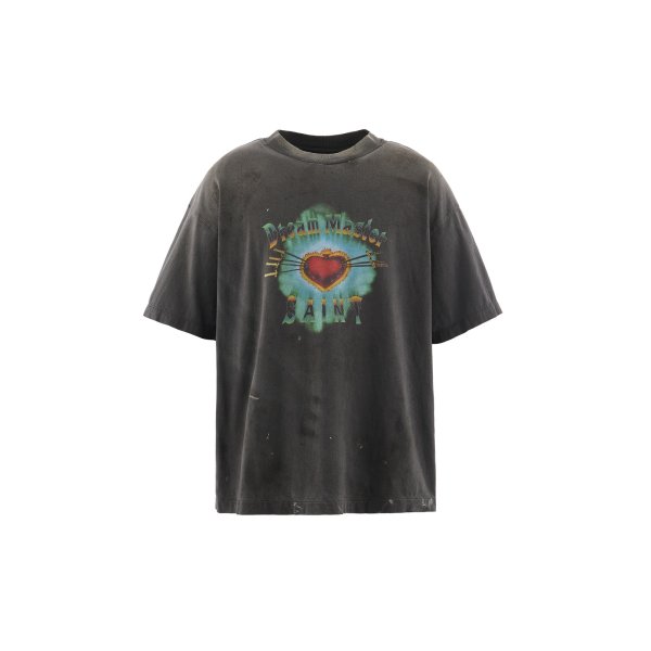 画像1: SAINT Mxxxxxx (SS T-SHIRT_HEART) BLACK (1)