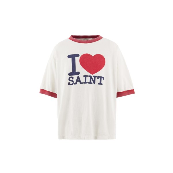 画像1: SAINT Mxxxxxx (SS T-SHIRT_I LOVE SAINT) WHITE (1)