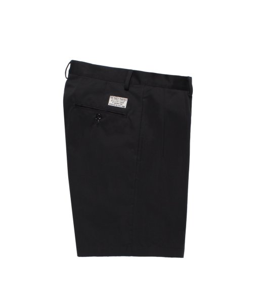 画像1: WACKO MARIA (DOUBLE PLEATED CHINO SHORT TROUSERS) BLACK (1)