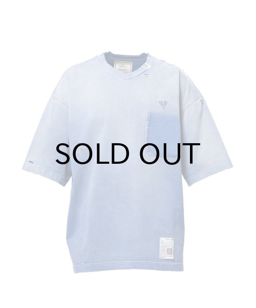 画像1: Maison MIHARA YASUHIRO (Sun Faded Like V-neck T-shirt) NAVY (1)