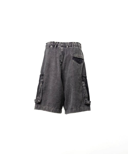 画像2: Maison MIHARA YASUHIRO (Cotton Satin Cargo Shorts) BLACK (2)