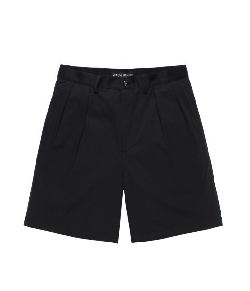 画像2: WACKO MARIA (DOUBLE PLEATED CHINO SHORT TROUSERS) BLACK (2)