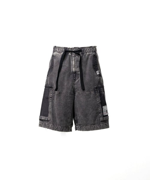 画像1: Maison MIHARA YASUHIRO (Cotton Satin Cargo Shorts) BLACK (1)