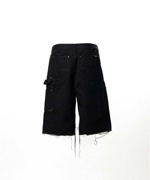 画像2: KAMIYA (BORO Duck Painter Bermuda Pants) BLACK (2)