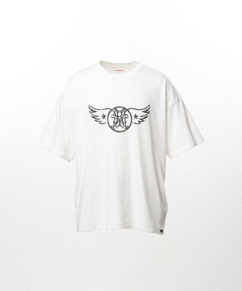 画像1: KAMIYA ("AERO-KMY" T-shirt) WHITE (1)