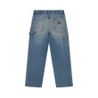 画像2: BLACK EYE PATCH (DOUBLE KNEE DAMAGED PAINTER PANTS) INDIGO (2)
