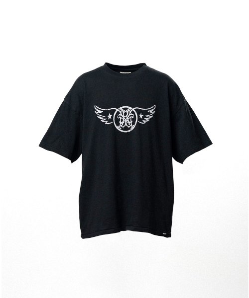 画像1: KAMIYA ("AERO-KMY" T-shirt) BLACK (1)
