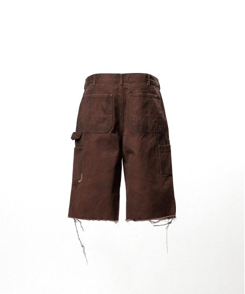 画像2: KAMIYA (BORO Duck Painter Bermuda Pants) BROWN (2)