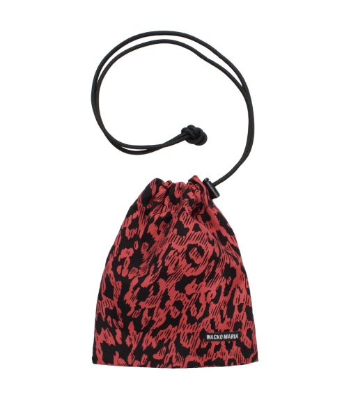 画像1: WACKO MARIA (LEOPARD SHOULDER POUCH) RED (1)