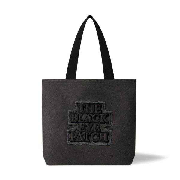 画像1: BLACK EYE PATCH (OG LABEL APPLIQUE LARGE TOTE) BLACK (1)
