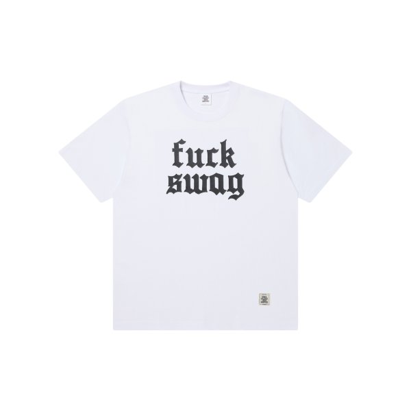 画像1: BLACK EYE PATCH (FUCK SWAG TEE) WHITE (1)