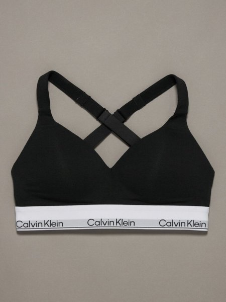 画像1: Calvin Klein (Icon Cotton Modal リフトブラレット) BLACK (1)