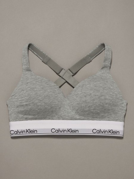 画像1: Calvin Klein (Icon Cotton Modal リフトブラレット) GRAY (1)