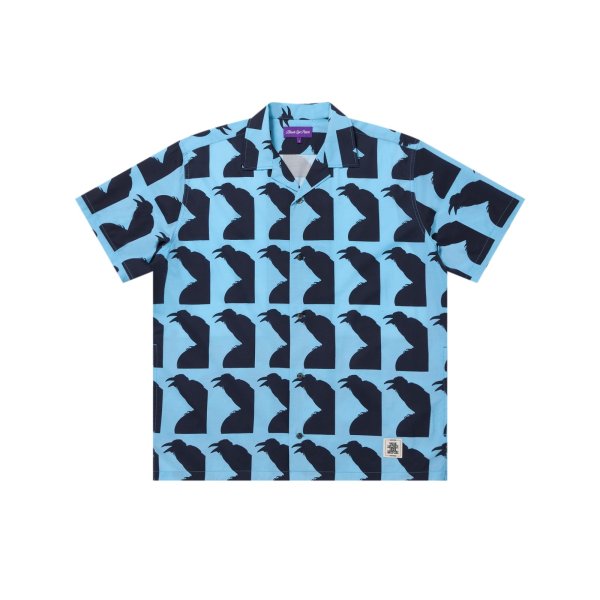 画像1: BLACK EYE PATCH (JIRO KONAMI CROW OPEN COLLARED S/S SHIRT) MULTI (1)