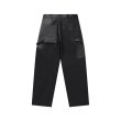 画像2: BLACK EYE PATCH (FAUX LEATHER EXTRA BAGGY DOUBLE KNEE PANTS) BLACK (2)