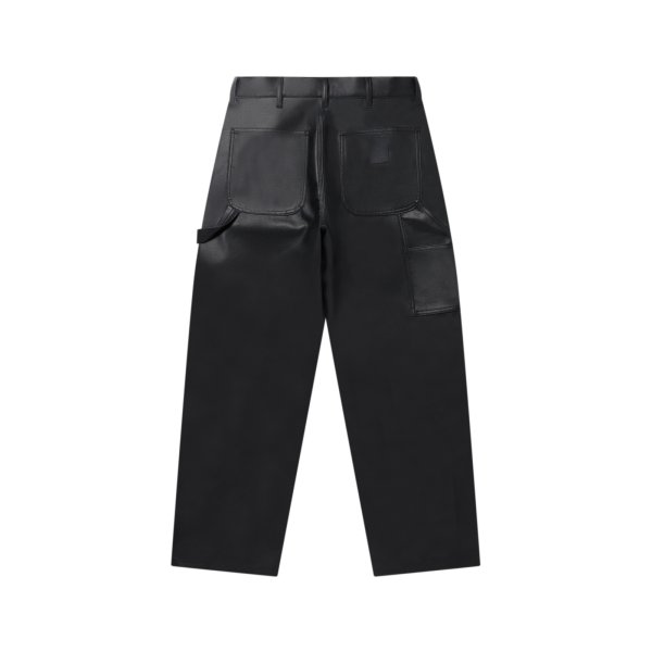 画像2: BLACK EYE PATCH (FAUX LEATHER EXTRA BAGGY DOUBLE KNEE PANTS) BLACK (2)