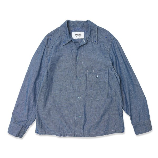 画像1: HOMBRE NINO (CORONA UTILITY EYELET SHIRT) CHAMBRAY (1)