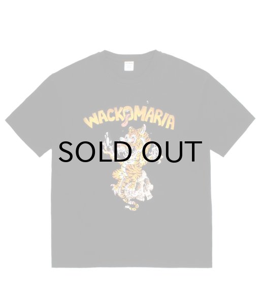 画像1: WACKO MARIA (TIM LEHI / WASHED HEAVY WEIGHT CREW NECK T-SHIRT) BLACK (1)