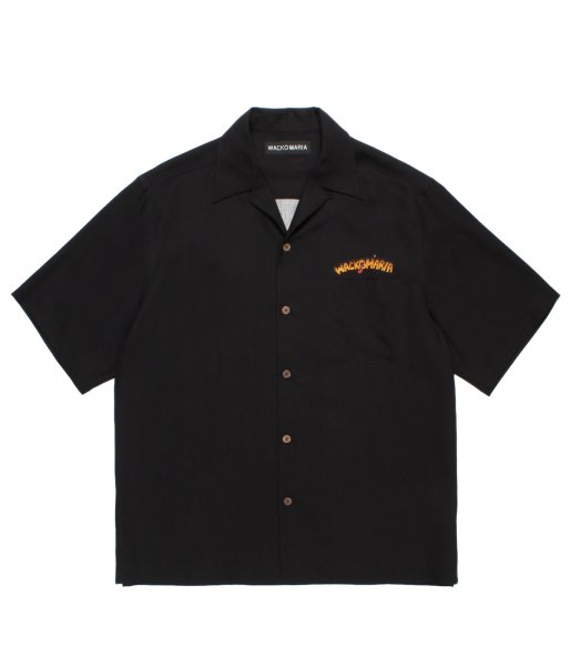 画像2: WACKO MARIA (TIM LEHI / HAWAIIAN SHIRT S/S TYPE-1) BLACK (2)