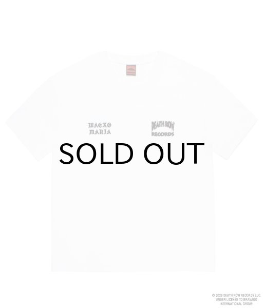 画像2: WACKO MARIA (DEATH ROW RECORDS / WASHED HEAVY WEIGHT CREW NECK T-SHIRT) WHITE (2)