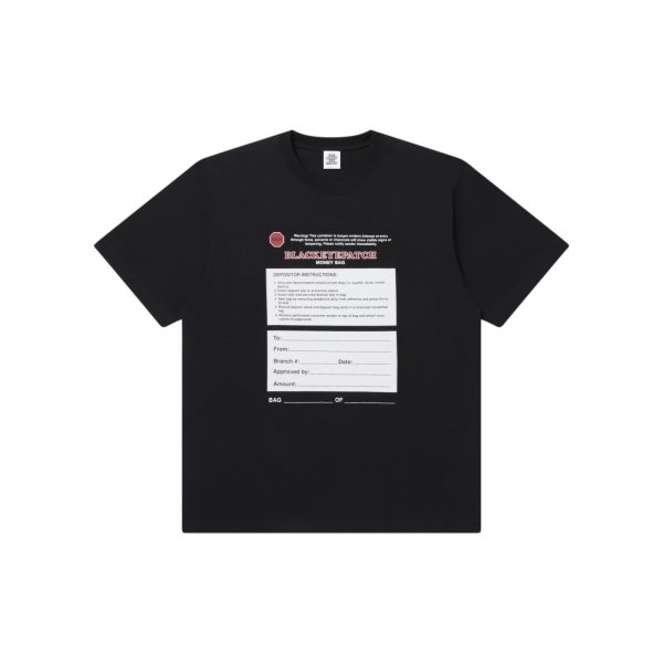 画像1: BLACK EYE PATCH (MONEY BAG LABEL TEE) BLACK (1)