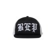 画像1: BLACK EYE PATCH (3 LETTER OE MESH CAP) BLACK (1)