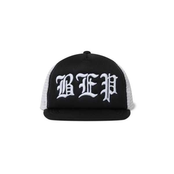 画像1: BLACK EYE PATCH (3 LETTER OE MESH CAP) BLACK (1)