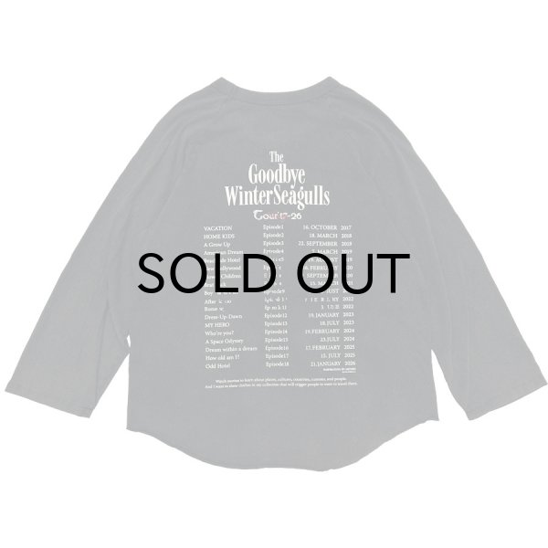 画像2: DAIRIKU ("THE WINTER SEAGULS" TOUR RAGLAN TEE) SUNBURN BLACK (2)